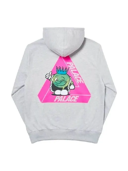 Худи PALACE Cartoon Printing hooded Logo Pullover Unisex Gray — изображение 1 из 2, серый