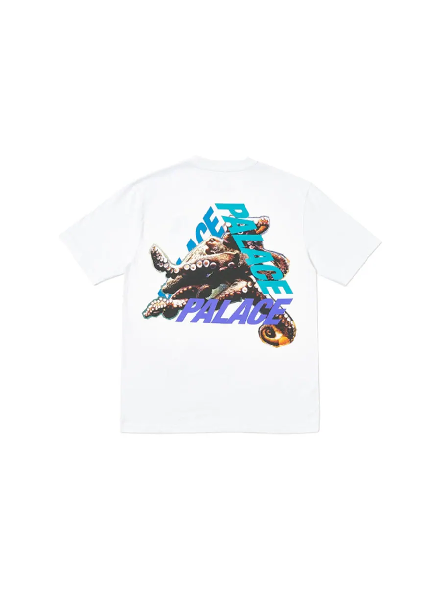 Футболка PALACE Octo White Cartoon Printing Short Sleeve Unisex — изображение 2 из 2, белый