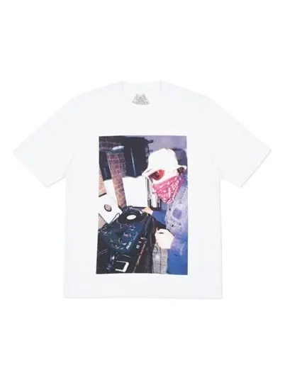 Футболка PALACE Mixer White DJ Character Short Sleeve Unisex — изображение 1 из 1, белый