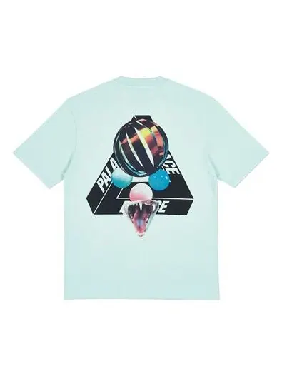 Футболка PALACE Sans Ferg T-Shirt Duck Egg Blue Glasses Back Logo Short Sleeve Unisex — изображение 1 из 2, синий