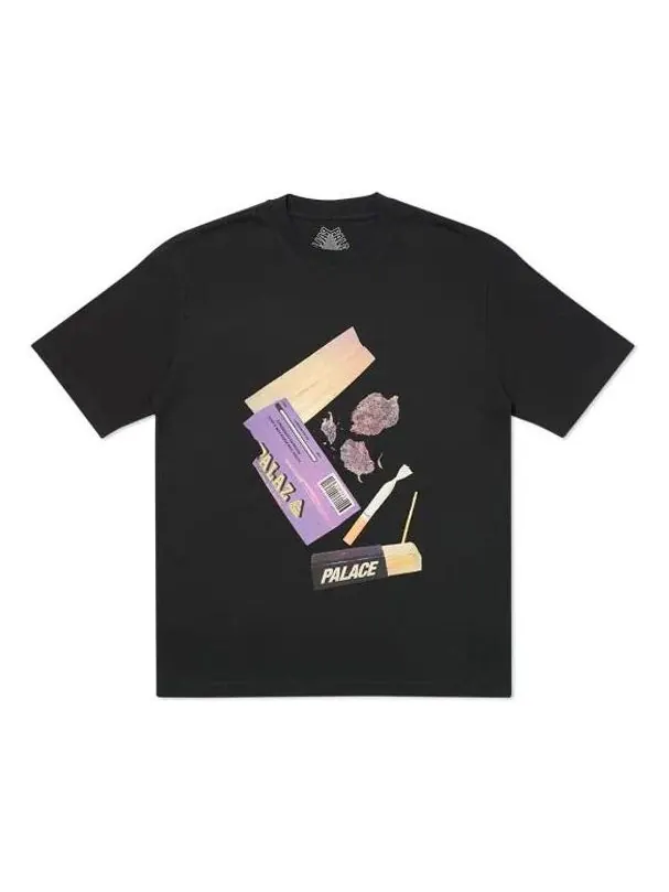 Футболка PALACE Casual Printing Short Sleeve Unisex Black — изображение 1 из 1, черный