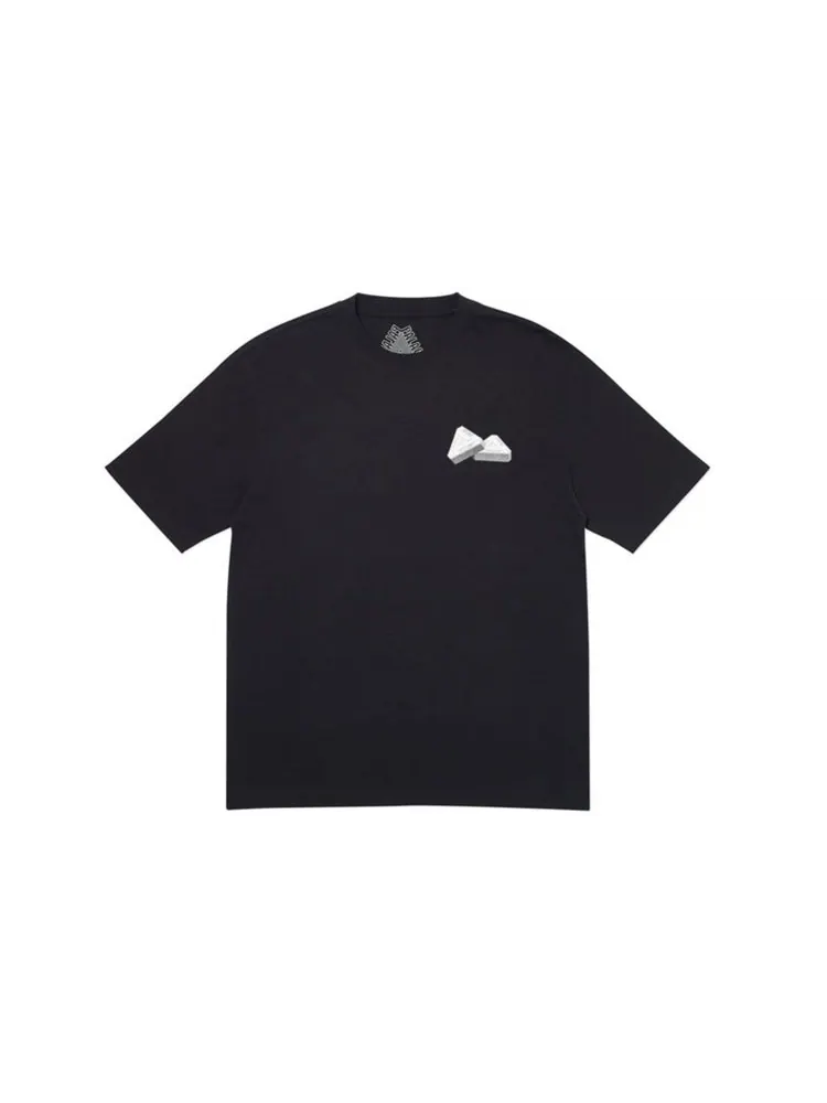 Футболка PALACE Tri-Gaine T-Shirt Black Transparent Character Logo Printing Short Sleeve Unisex — изображение 2 из 2, черный