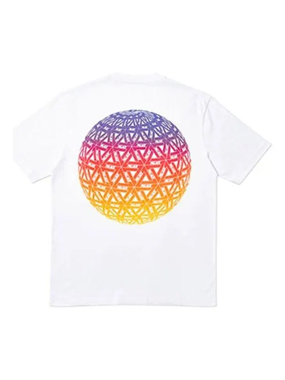 Футболка PALACE GLOBULAR T-SHIRT WHITE Back Short Sleeve Unisex — изображение 1 из 2, белый