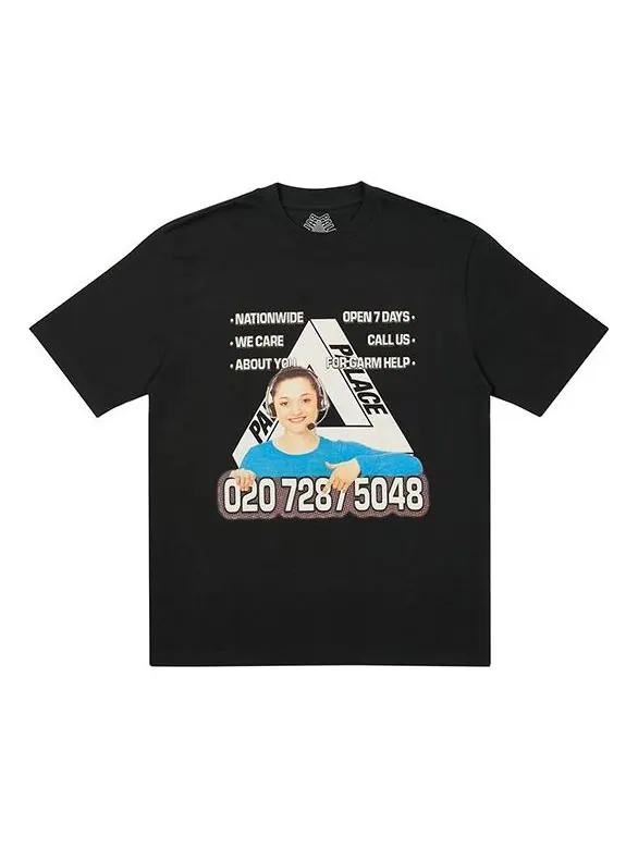 Футболка PALACE Bell Man Round Neck Short Sleeve Unisex Black — изображение 1 из 1, черный