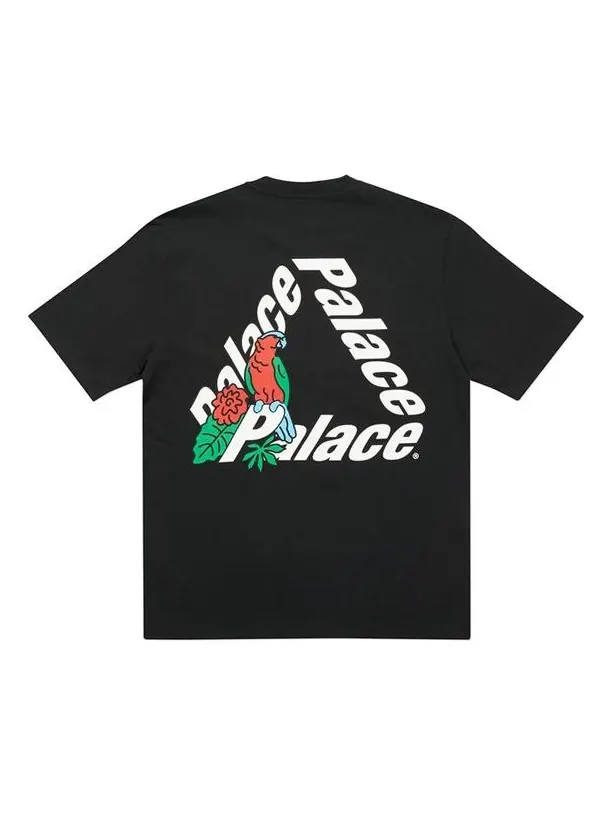 Футболка PALACE FW20 Parrot PALACE-3 T-Shirt Logo Alphabet Triangle Printing Short Sleeve Unisex Black — изображение 1 из 2