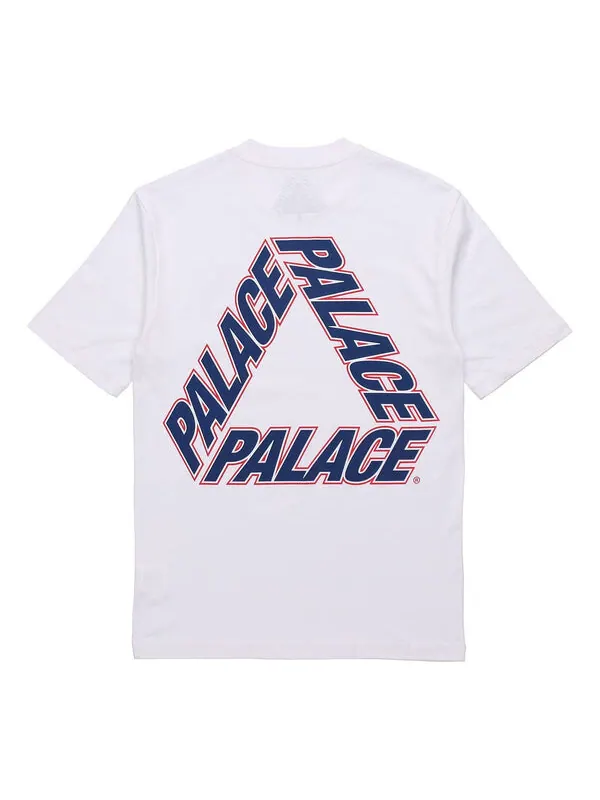 Футболка PALACE P3 Team T-Shirt Dark Back Large Logo Printing Short Sleeve Unisex White — изображение 1 из 2, белый