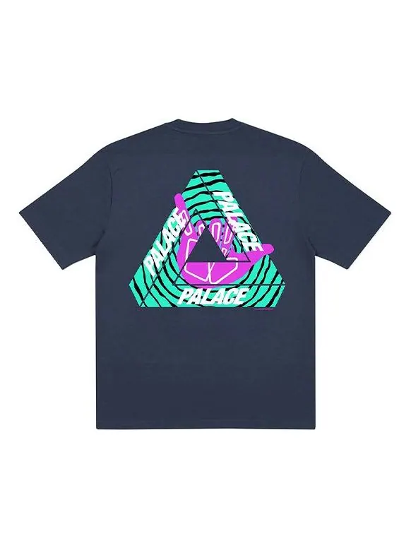 Футболка PALACE Tri-Zooted Shakka Round Neck Short Sleeve Unisex Navy Blue — изображение 1 из 2, синий