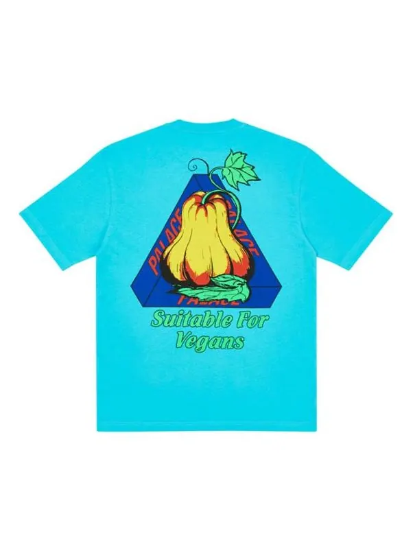 Футболка PALACE Nein Cheese Nein Egg T-Shirt Blue Back Printing Short Sleeve Unisex — изображение 1 из 2, синий