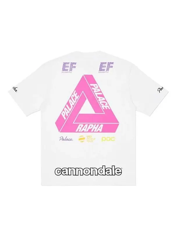 Футболка PALACE Rapha Crossover Off Bike Alphabet Logo Round Neck Short Sleeve Unisex White — изображение 1 из 2, белый