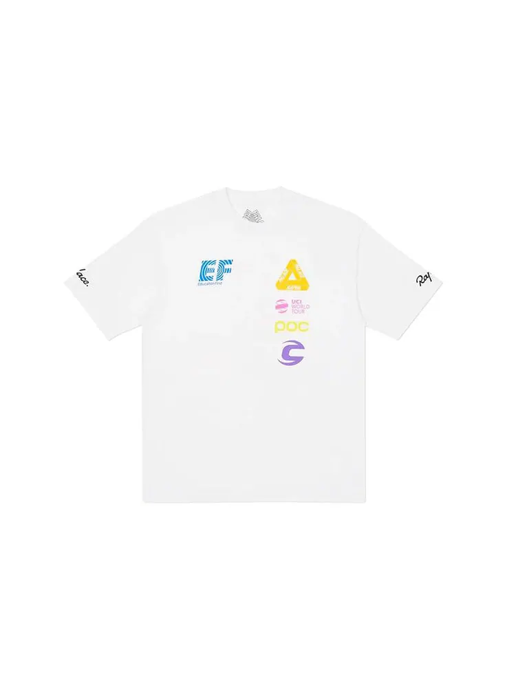 Футболка PALACE Rapha Crossover Off Bike Alphabet Logo Round Neck Short Sleeve Unisex White — изображение 2 из 2, белый