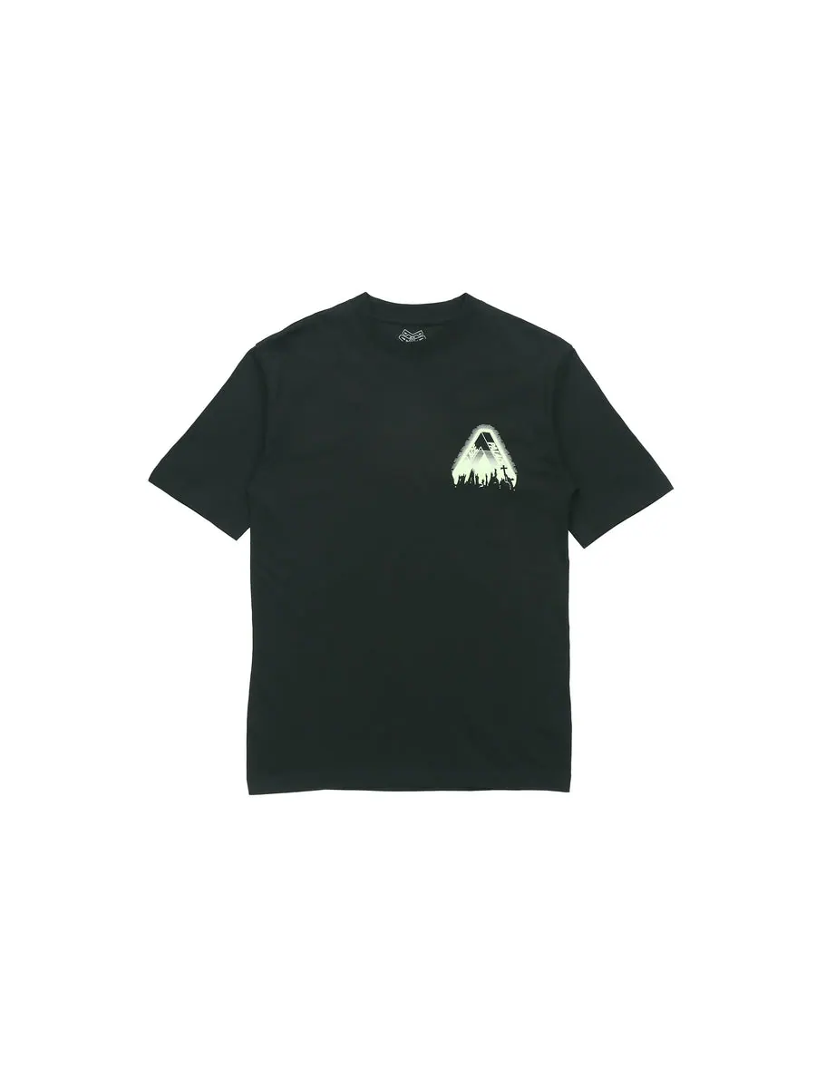 Футболка PALACE Tri-Cult Tee limited Triangle Printing Short Sleeve Unisex Black — изображение 2 из 4, черный