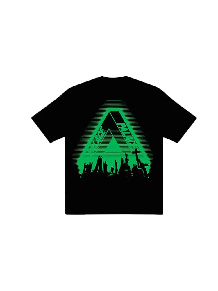 Футболка PALACE Tri-Cult Tee limited Triangle Printing Short Sleeve Unisex Black — изображение 3 из 4, черный