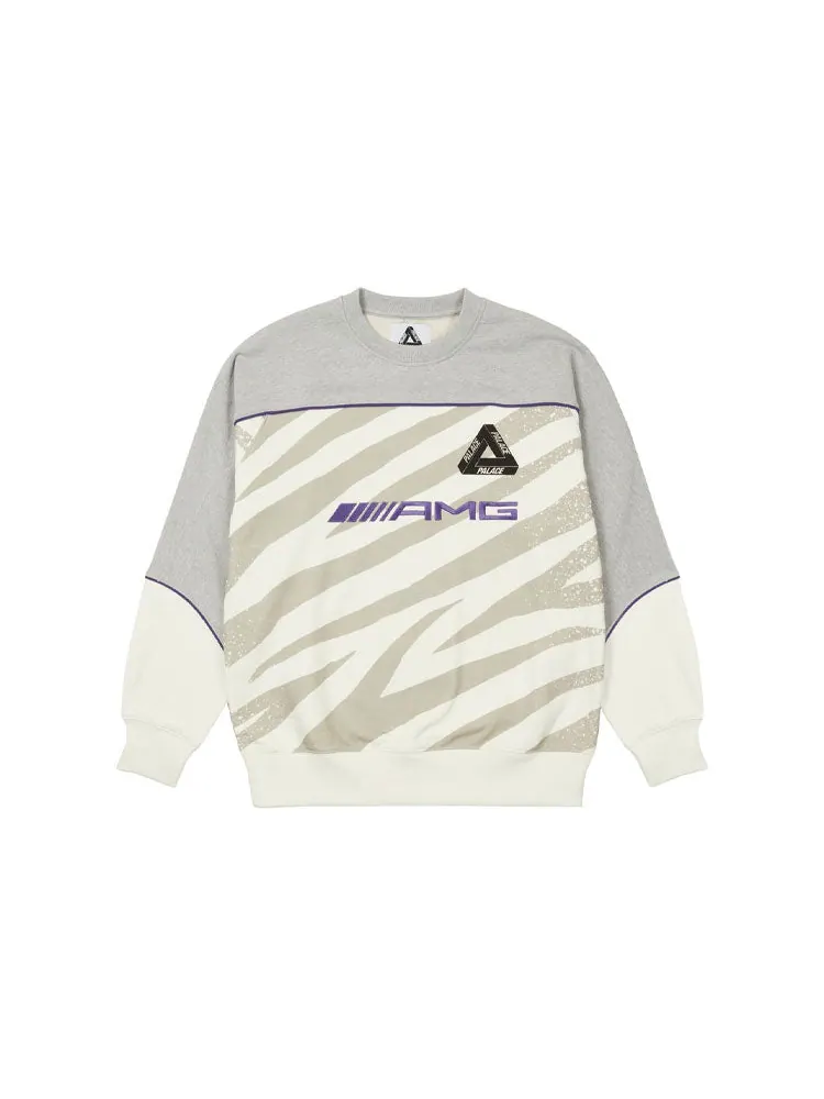 Худи PALACE x AMG Technical Crew 'White' — изображение 2 из 2, белый
