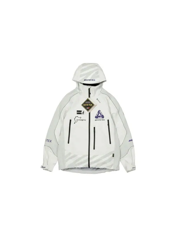 Куртка PALACE SS21 x AMG Crossover Gore-Tex Jacket White Logo Printing Hooded Jacket — изображение 2 из 3, белый