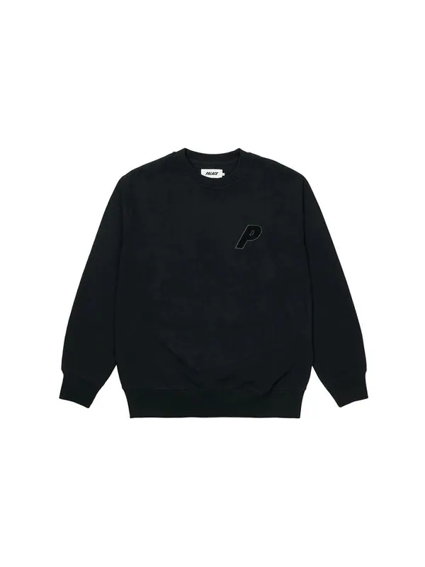 Толстовка alphabet logo pattern round neck black Palace — изображение 2 из 2, черный