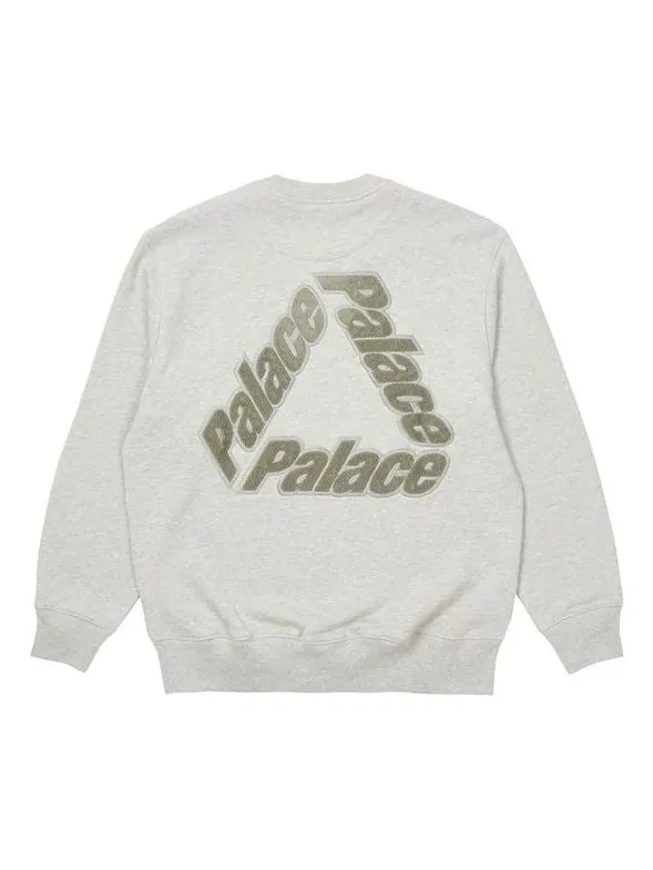 Худи PALACE Unisex Logo Round-neck Sweatshirt Grey — изображение 1 из 2, серый
