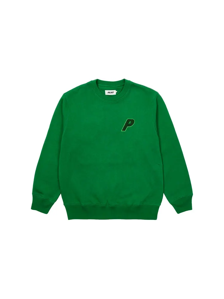Худи PALACE Alphabet Logo Pattern Round Neck Unisex Green — изображение 2 из 2, зеленый