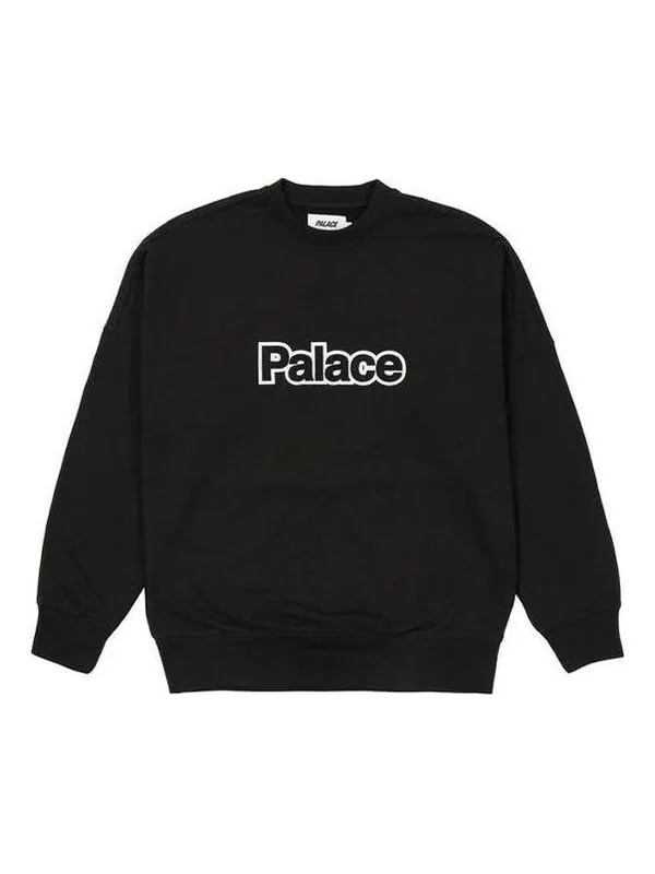 Свитер fw21 word crew sweater 'black' Palace — изображение 1 из 2, черный
