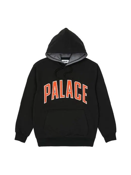 Худи PALACE Alphabet Large Logo Pattern Pocket Unisex Black — изображение 1 из 2, черный