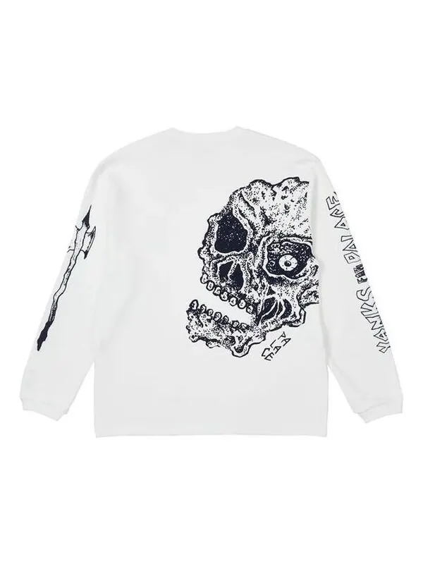 Толстовка x lotties crossover skeleton alphabet pattern round neck white Palace — изображение 1 из 2, белый