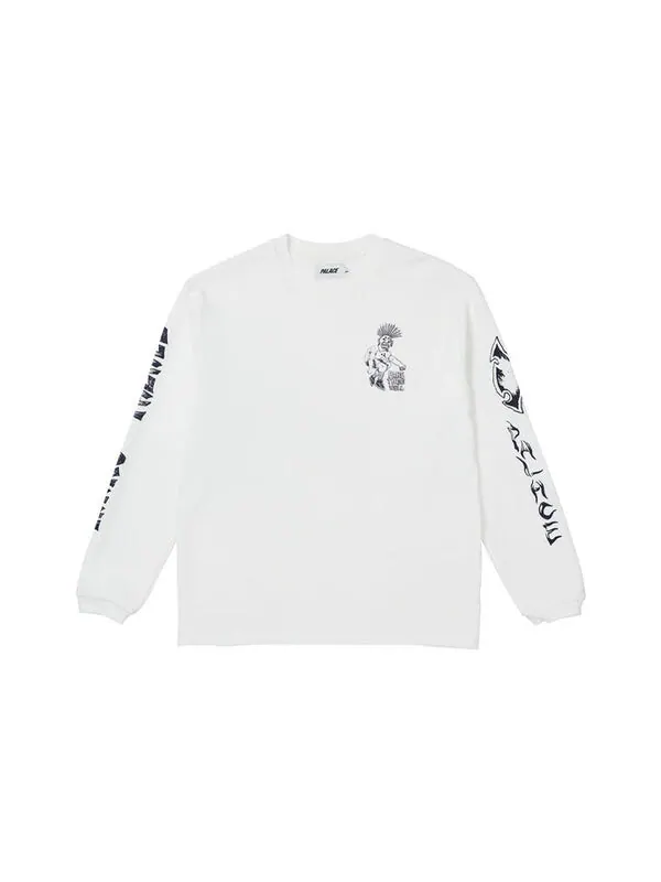 Толстовка x lotties crossover skeleton alphabet pattern round neck white Palace — изображение 2 из 2, белый