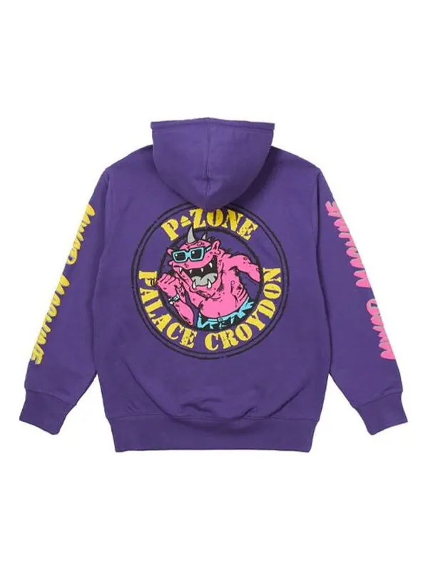 Толстовка x m-zone crossover small devil tri-ferg pattern long sleeves purple Palace — изображение 1 из 2, фиолетовый