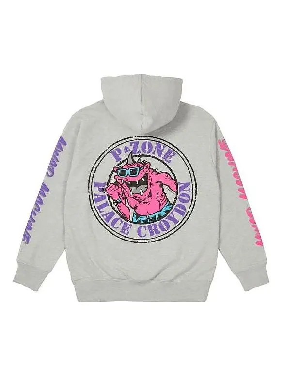 Худи PALACE x M-Zone Crossover Small Tri-Ferg Pattern Unisex Gray — изображение 1 из 2, серый