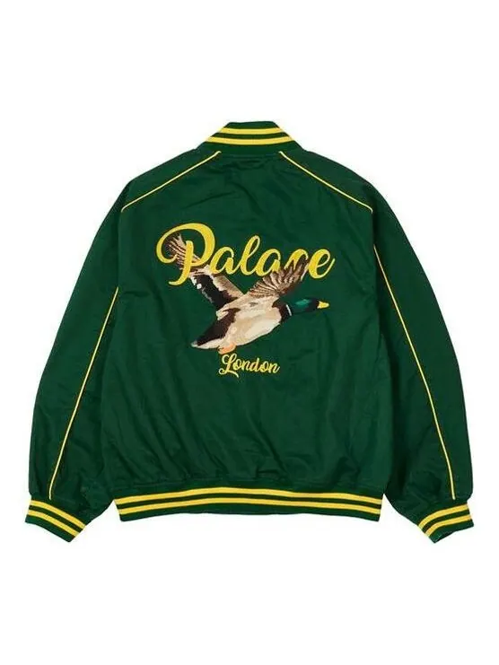 Куртка PALACE SS21 Chain Stitch Bomber Jacket Unisex Green — изображение 1 из 2, зеленый