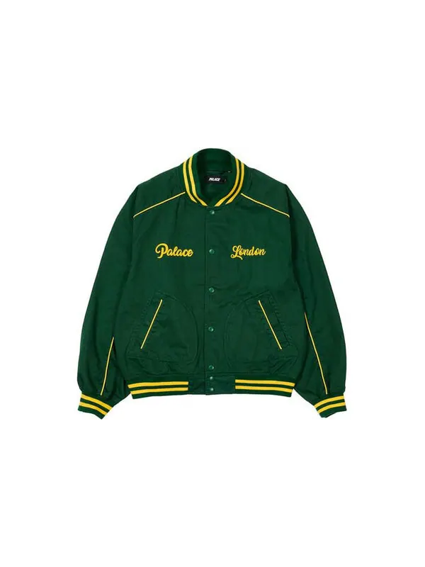 Куртка PALACE SS21 Chain Stitch Bomber Jacket Unisex Green — изображение 2 из 2, зеленый