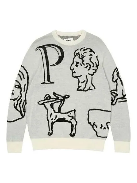 Свитер archaeology knit sweater 'white' Palace — изображение 1 из 2, белый
