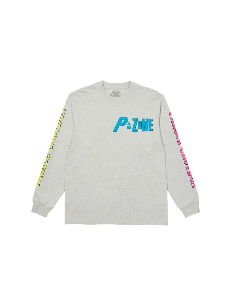 Футболка PALACE x M-Zone Crossover Small Tri-Ferg Pattern Long Sleeves Unisex Gray — изображение 2 из 2, серый