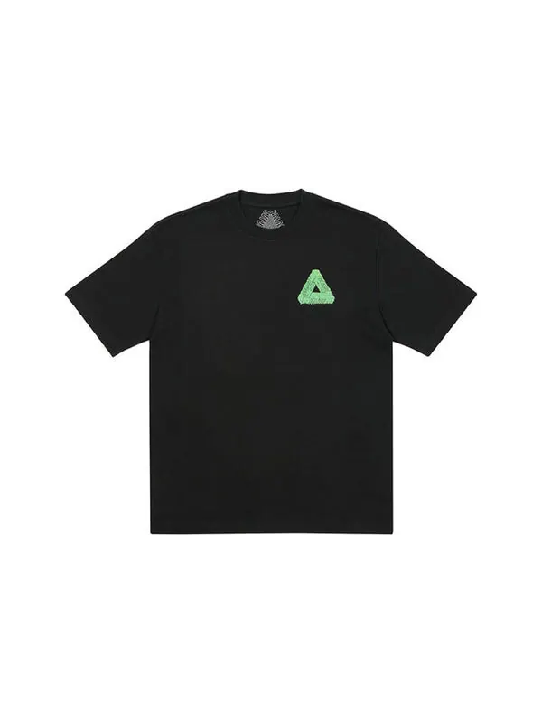 Футболка PALACE TRI-SLIME T-SHIRT Logo Green Short Sleeve Unisex Black — изображение 2 из 2, черный
