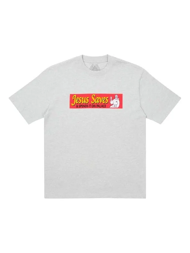Футболка PALACE Chest Logo Short Sleeve Unisex Gray — изображение 1 из 1, серый