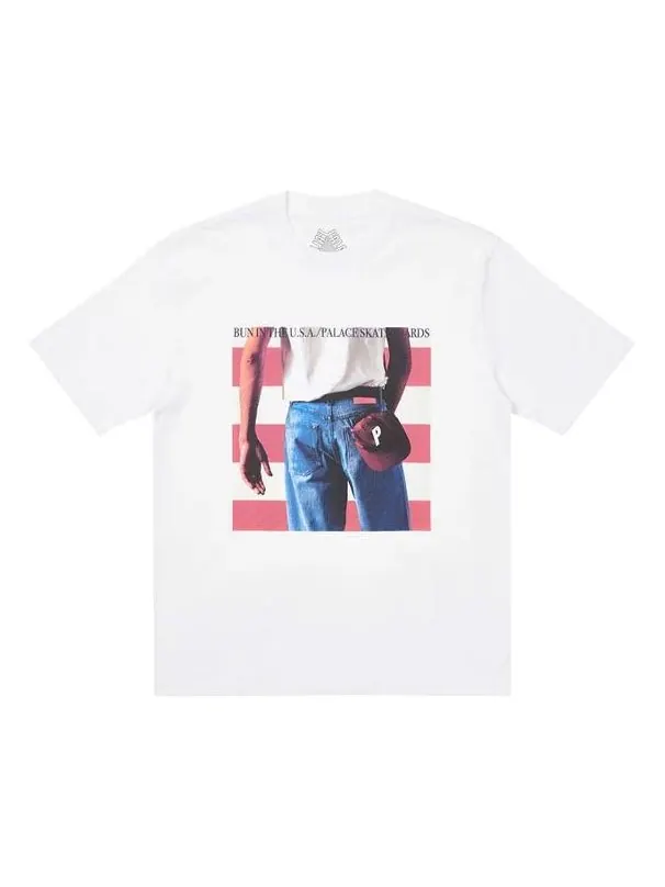 Футболка PALACE Born to Bun White Character Pattern Printing Short Sleeve Unisex — изображение 1 из 1, белый