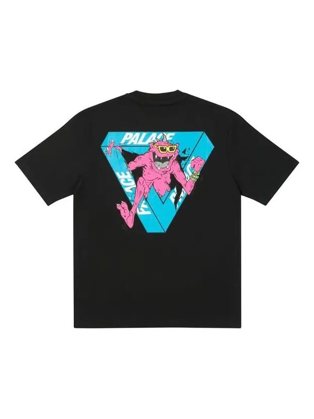 Футболка PALACE x M-Zone Crossover Small Tri-Ferg Pattern Cartoon Short Sleeve Unisex Black — изображение 1 из 2, черный