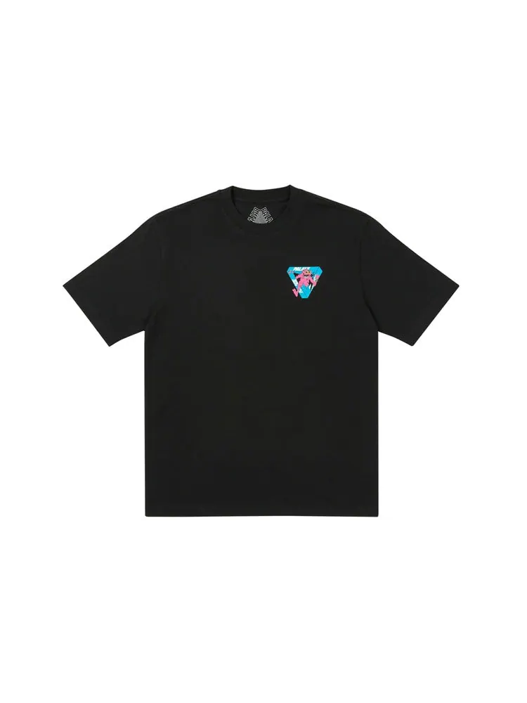 Футболка PALACE x M-Zone Crossover Small Tri-Ferg Pattern Cartoon Short Sleeve Unisex Black — изображение 2 из 2, черный