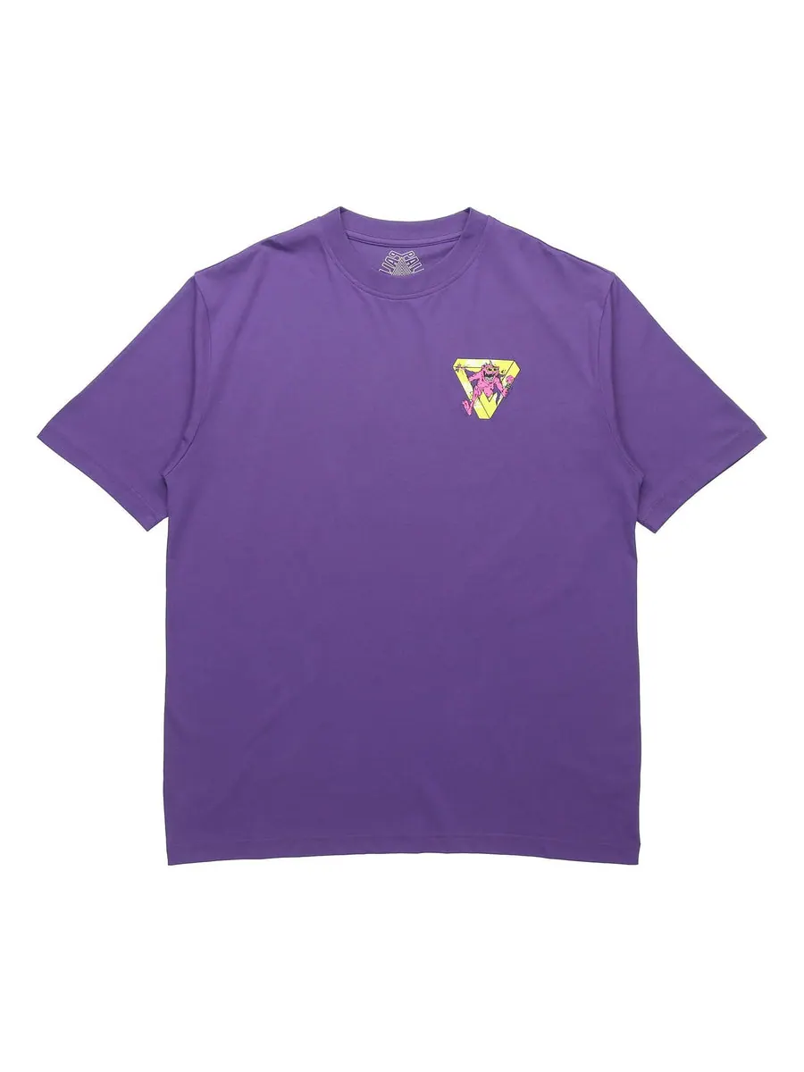 Футболка PALACE x M-Zone Crossover Small Tri-Ferg Pattern Short Sleeve Unisex Purple — изображение 1 из 2, фиолетовый