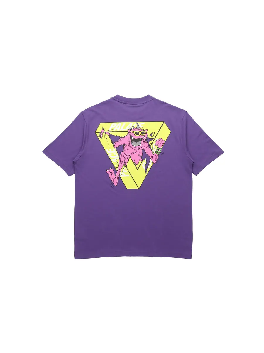 Футболка PALACE x M-Zone Crossover Small Tri-Ferg Pattern Short Sleeve Unisex Purple — изображение 2 из 2, фиолетовый
