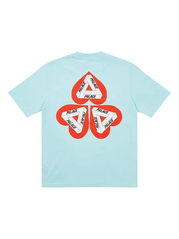 Футболка PALACE Heart Shape Tri-FERg Pattern Short Sleeve Unisex Light Blue — изображение 1 из 2, светлый синий
