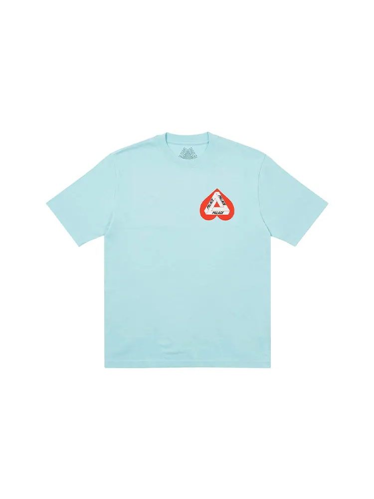 Футболка PALACE Heart Shape Tri-FERg Pattern Short Sleeve Unisex Light Blue — изображение 2 из 2, светлый синий