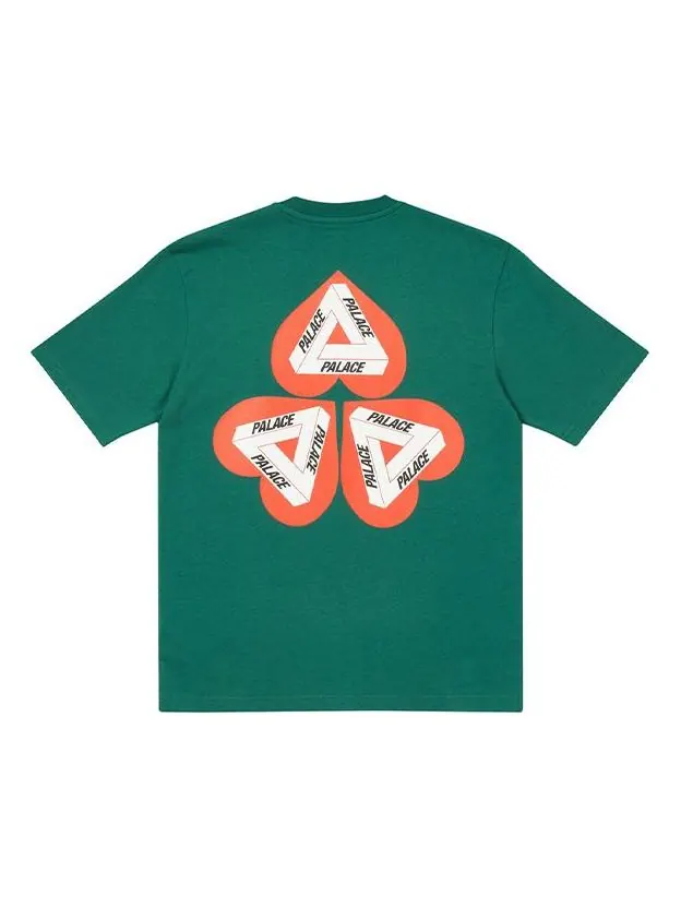 Футболка PALACE Heart Shape Tri-FERg Pattern Short Sleeve Unisex Green — изображение 1 из 2, зеленый