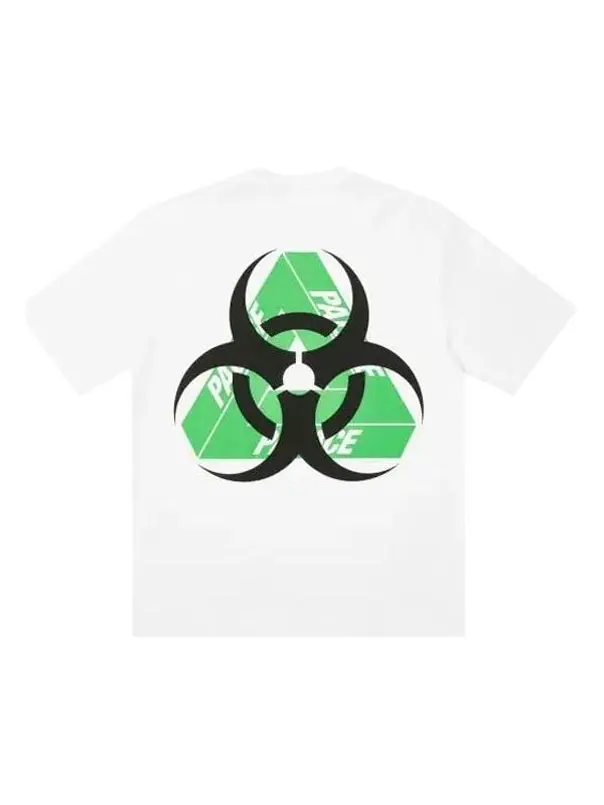 Футболка PALACE Bio Hazard White Triangle Back Pattern Logo Short Sleeve Unisex — изображение 1 из 2, белый