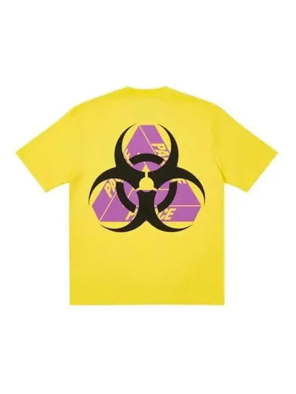 Футболка PALACEBIO HAZRD T-SHIRT YELLOW Triangle Back Pattern Logo Short Sleeve Unisex — изображение 1 из 2, желтый