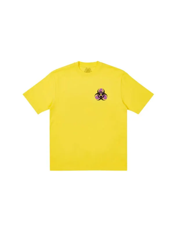 Футболка PALACEBIO HAZRD T-SHIRT YELLOW Triangle Back Pattern Logo Short Sleeve Unisex — изображение 2 из 2, желтый