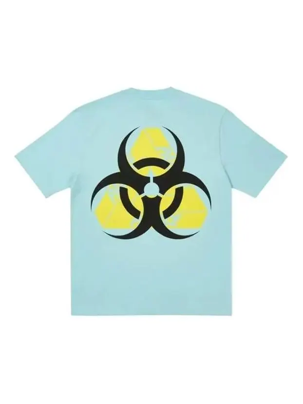Футболка PALACE Bio Hazard Blue Triangle Back Pattern Logo Short Sleeve Unisex Light Blue — изображение 1 из 2, синий