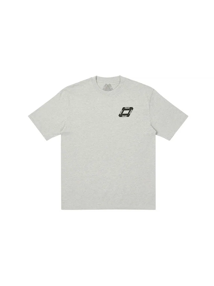 Футболка PALACE Dodgy But Lush Grey Marl Back Pattern Logo Printing Short Sleeve Unisex Gray — изображение 2 из 2, серый