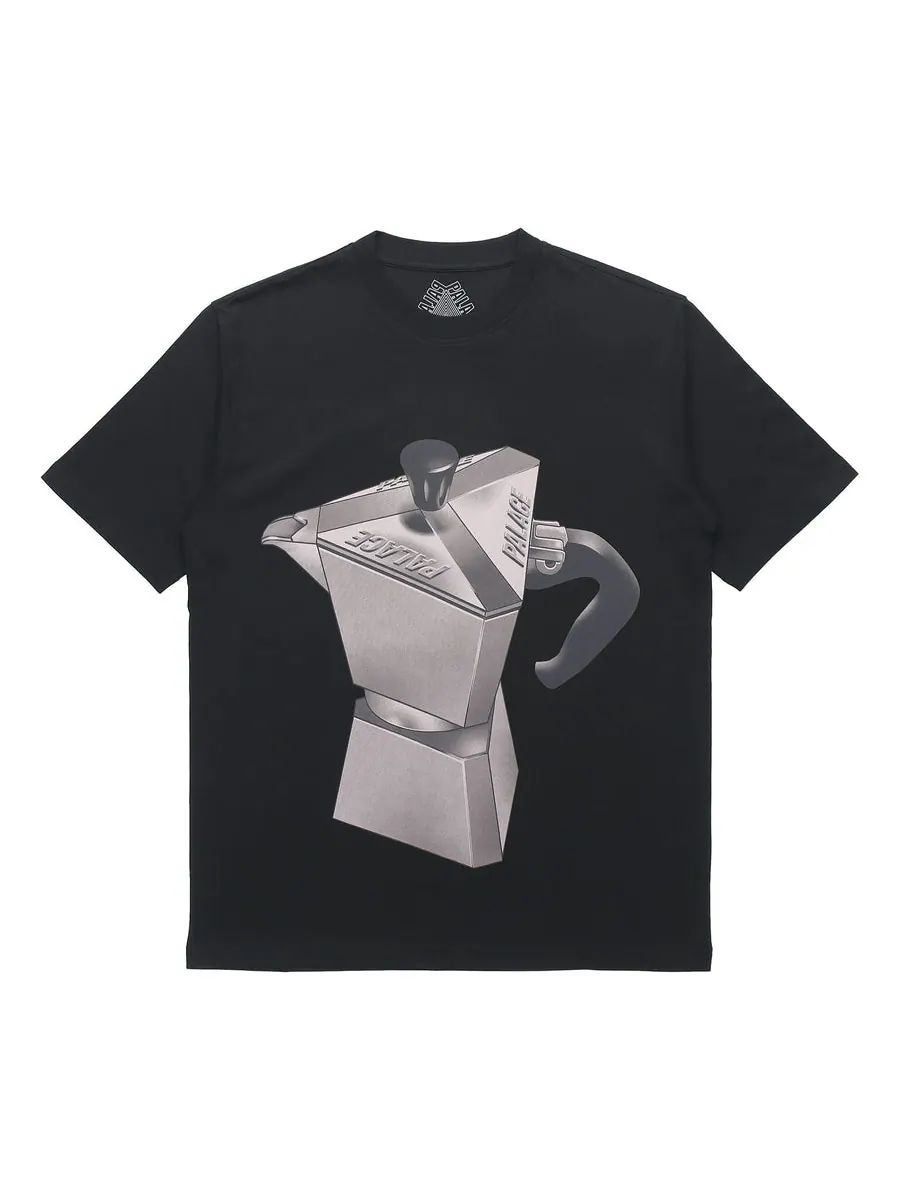 Футболка PALACE Nein Tea Black Metallic Coffee Pattern Short Sleeve Unisex — изображение 1 из 2, черный