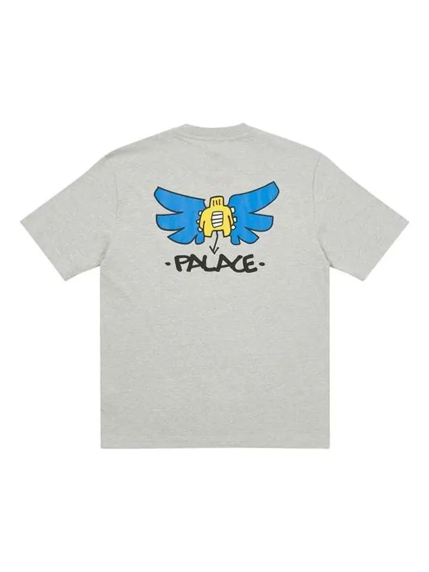Футболка PALACE x Slap Magazine Crossover Angel Cartoon Funny Pattern Printing Short Sleeve Unisex Gray — изображение 1 из 2