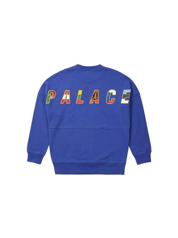 Свитер eu-don crew blue fw21 sweater 'blue' Palace — изображение 2 из 2, синий