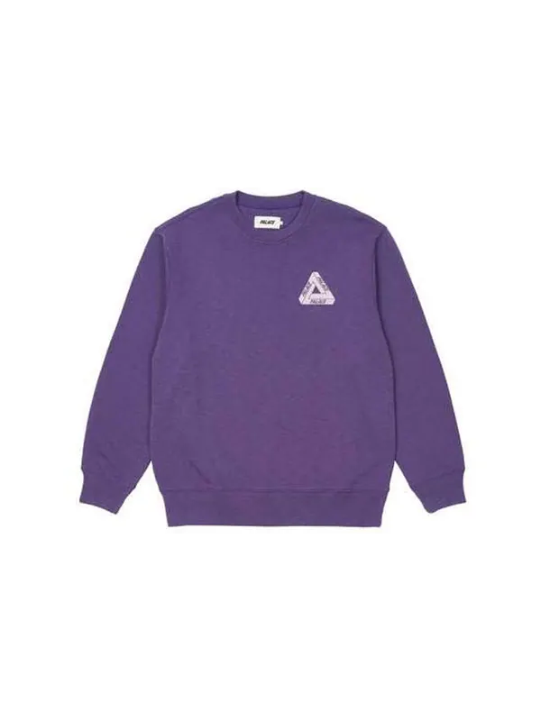Толстовка fw21 slub crew 'purple' Palace — изображение 2 из 2, фиолетовый/белый